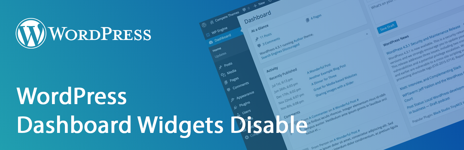 Wp Dashboard Widgets Disable