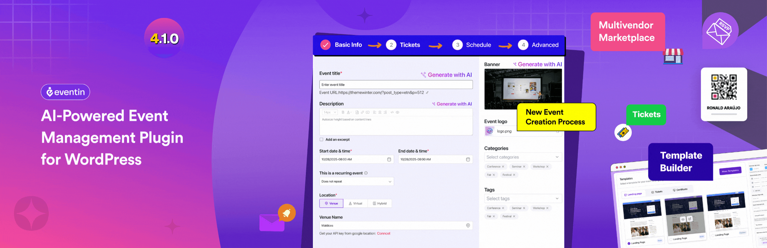 Eventin – Event Calendar, Event Registration, Tickets & Booking (AI Powered)