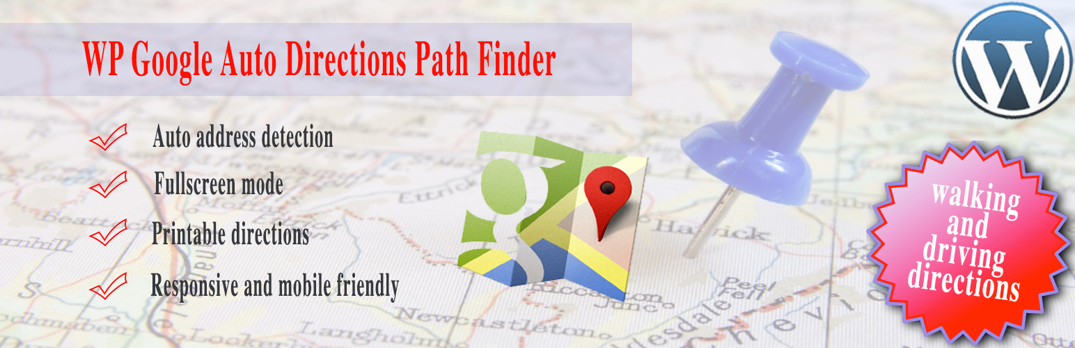 WP Google Auto Directions Path Finder