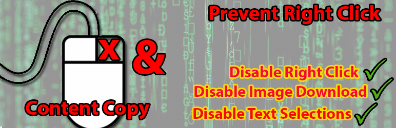 prevent right click and content copy