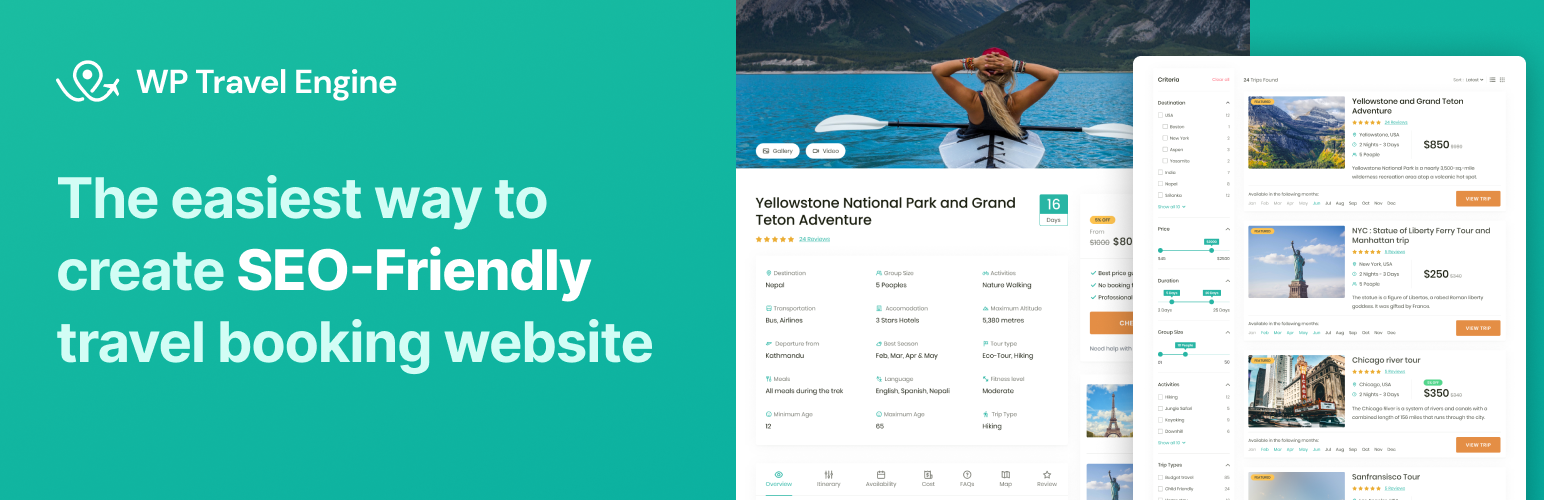 WP Travel Engine – Tour Booking Plugin – Tour Operator Software