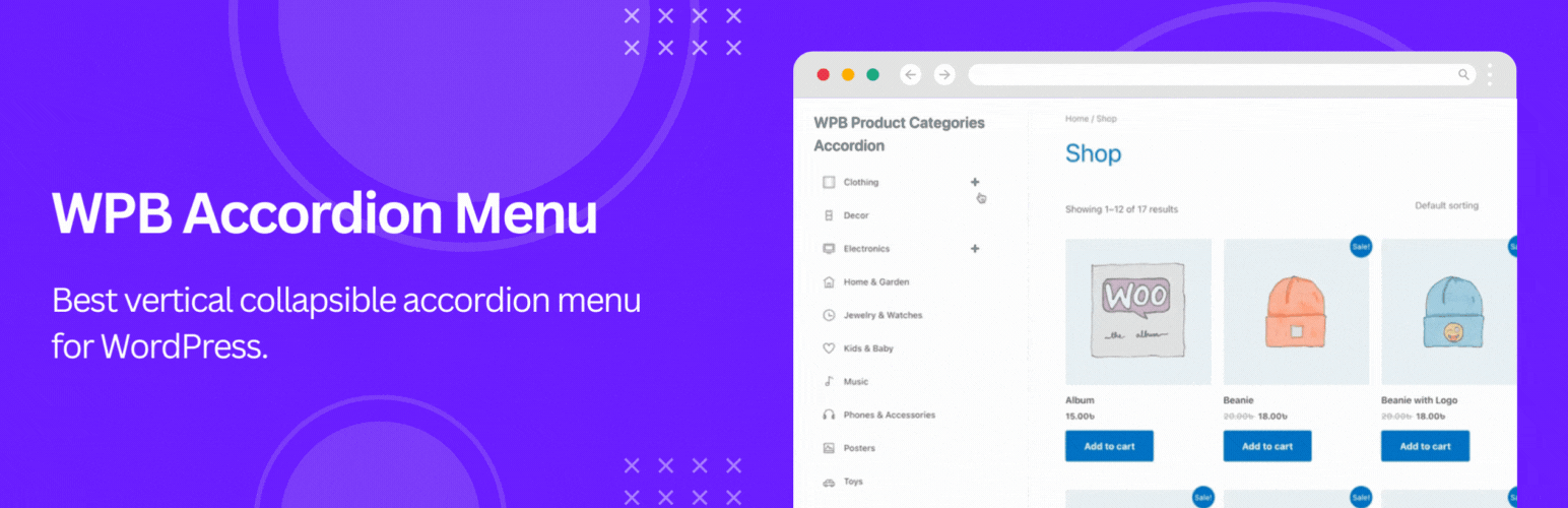WPB Accordion Menu – Collapsible Vertical Sidebar Menu – WooCommerce Category Accordion