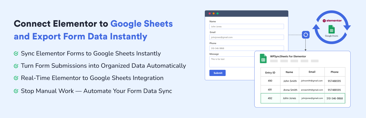 Connect Elementor Forms to Google Sheets Addon