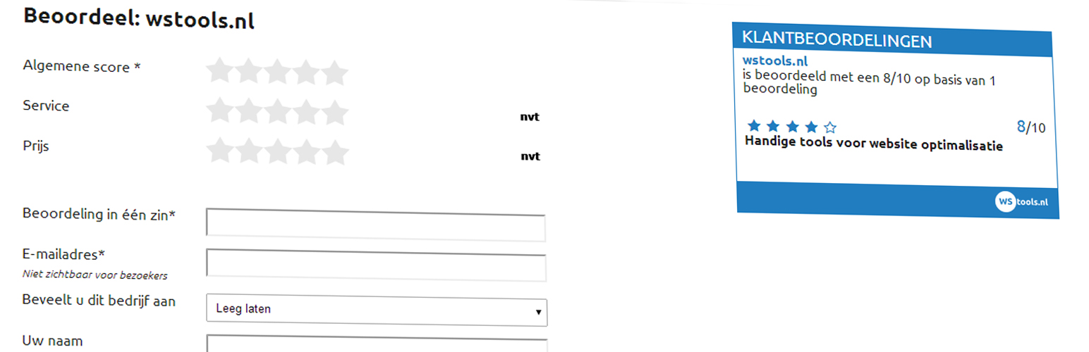 Plugin Name: WStools.nl – Klantbeoordelingen