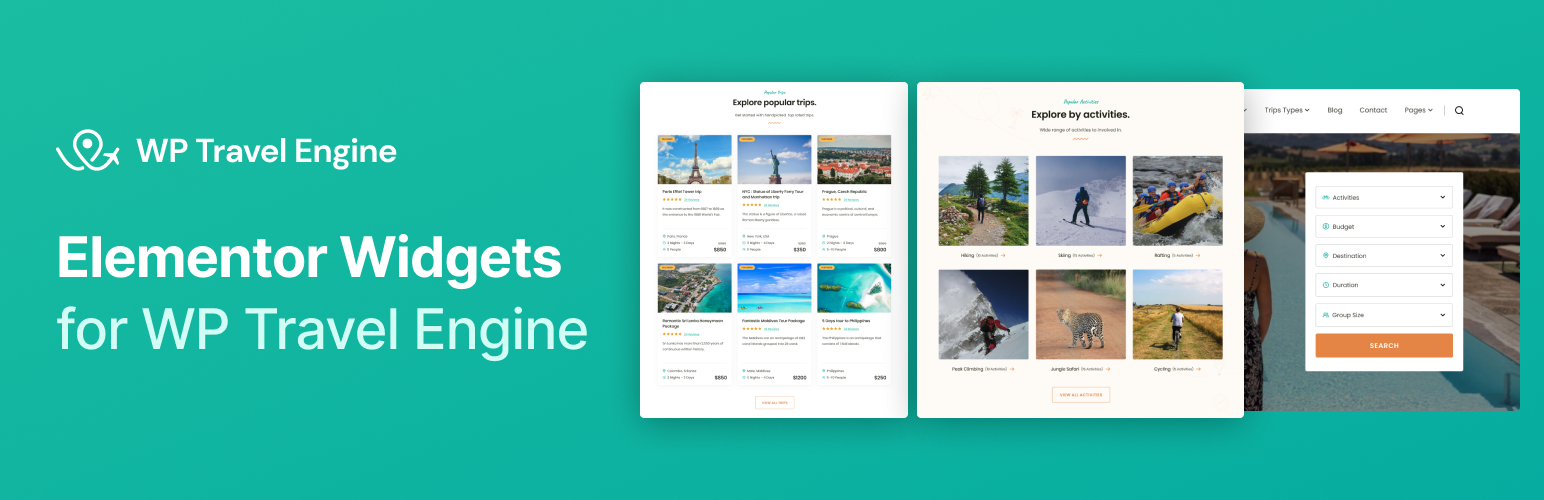 WP Travel Engine – Elementor Widgets | Create Travel Booking Website Using WordPress and Elementor