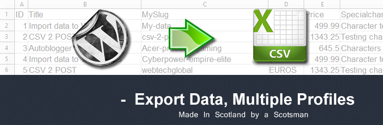 WTG CSV Exporter Beta for WordPress