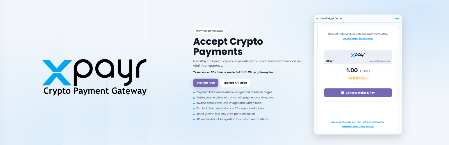 XPayr Crypto Gateway for WooCommerce