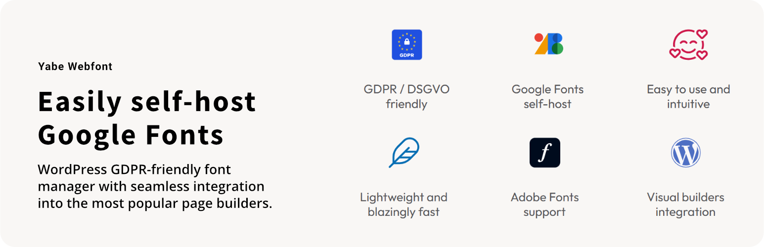 Yabe Webfont – Use Custom Fonts, Google Fonts or Adobe Fonts