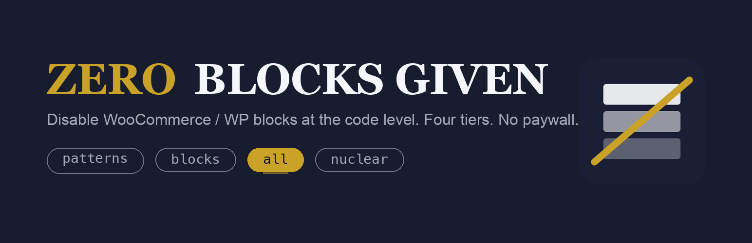 Zero Blocks Given